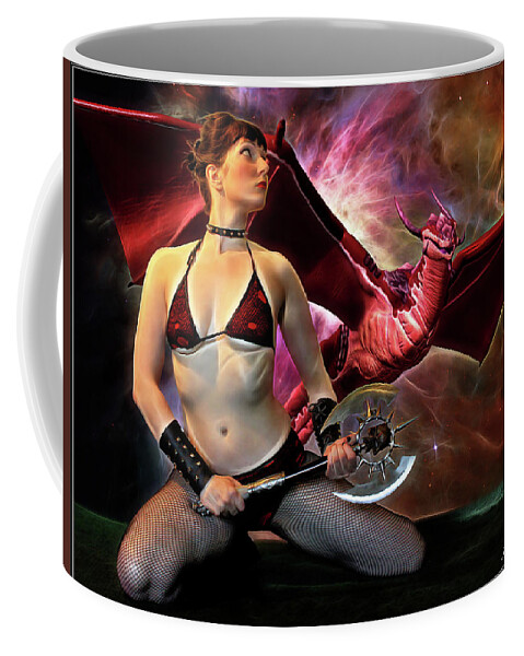 Dragon Coffee Mug featuring the photograph Nell And The Dragon by Jon Volden