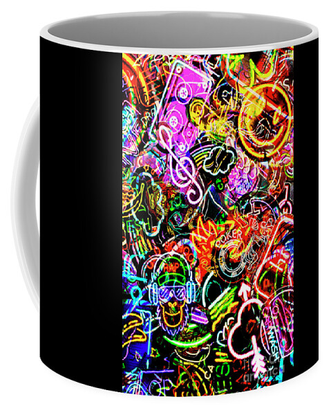 City Coffee Mug featuring the photograph Neon graffiti by Jorgo Photography
