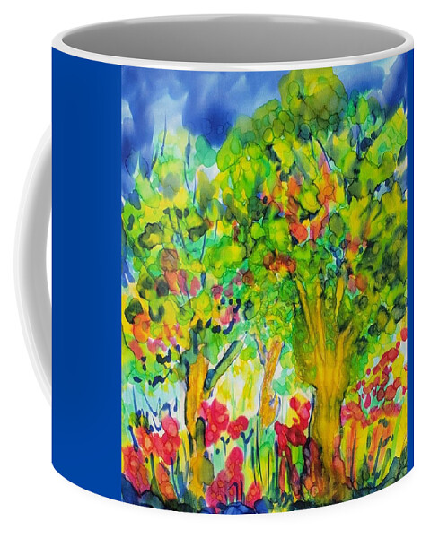 Trees Coffee Mug featuring the painting New Beginning by Susan Moody