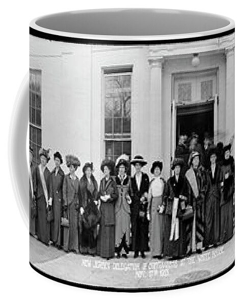 Photography Coffee Mug featuring the photograph New Jersey Delegation Of Suffragists by Fred Schutz Collection
