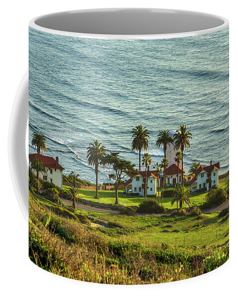 Cabrillo National Monument Coffee Mug featuring the photograph New Point Loma Lighthouse Station 1 by Donald Pash