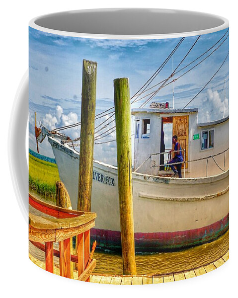 Shrimpboat Coffee Mug featuring the photograph Nice Way to Live by Patricia Greer