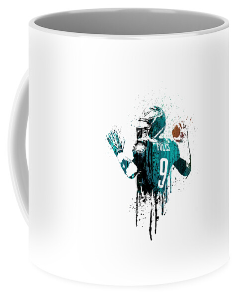 American Coffee Mug featuring the painting Nick Foles by Art Popop