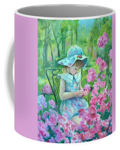Children Coffee Mug featuring the painting Nicole by ML McCormick