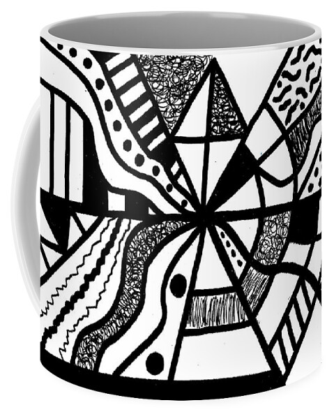 Original Drawing Coffee Mug featuring the drawing Night And Day 12 by Susan Schanerman