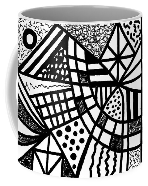 Original Drawing Coffee Mug featuring the drawing Night And Day 13 by Susan Schanerman