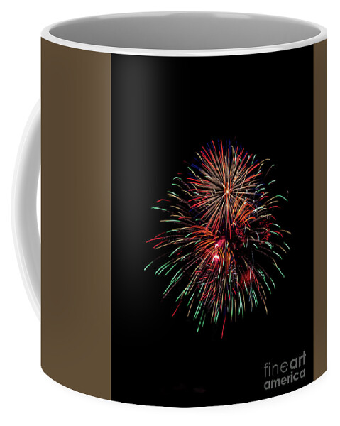 Fireworks Coffee Mug featuring the photograph Night Fireworks by Phillip Rubino
