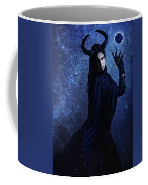Demon Coffee Mug featuring the digital art Nightfall by Cambion Art