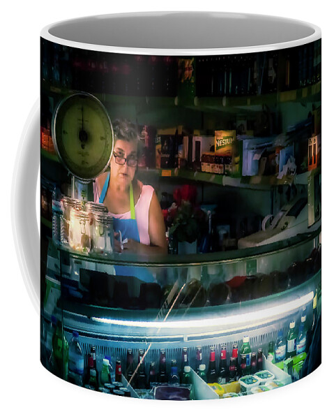 Late Night Coffee Mug featuring the photograph Nina Grocery Store by Micah Offman