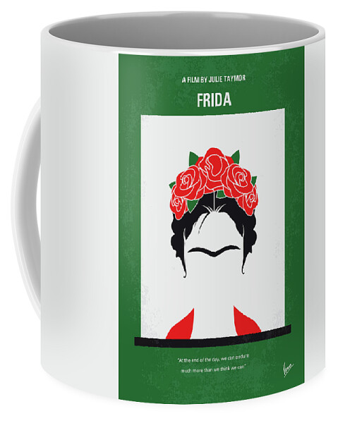 Frida Coffee Mug featuring the digital art No1025 My Frida minimal movie poster by Chungkong Art