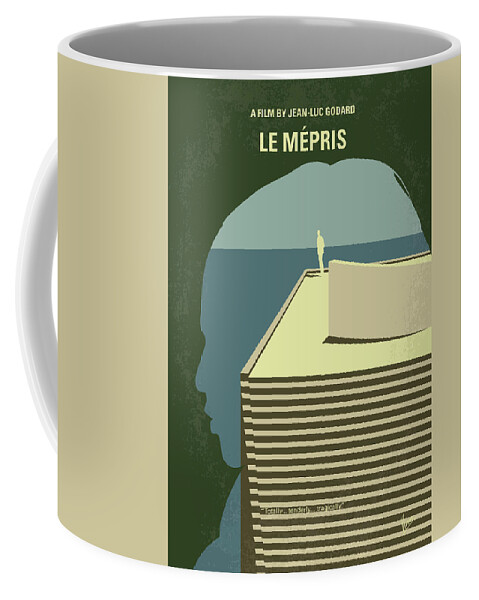 Le Coffee Mug featuring the digital art No1098 My Le mepris minimal movie poster by Chungkong Art
