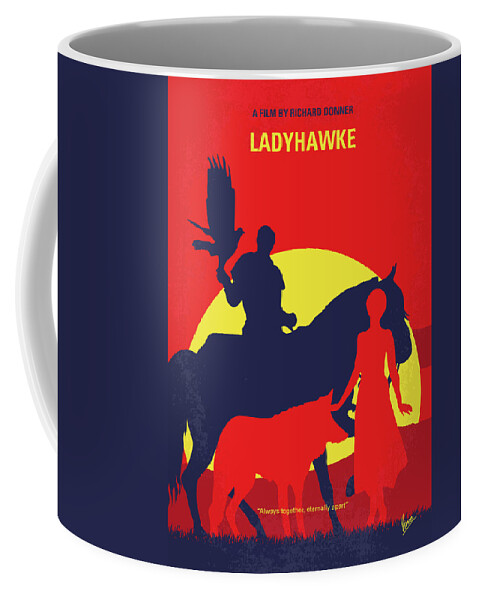 Ladyhawke Coffee Mug featuring the digital art No1112 My Ladyhawke minimal movie poster by Chungkong Art