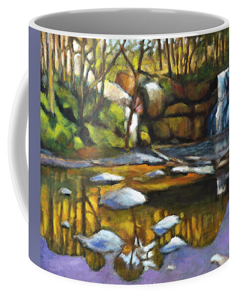 Falls Coffee Mug featuring the painting North Falls at Silver Falls SP by Mike Bergen