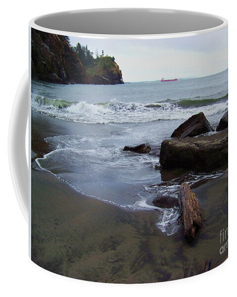 Beach Coffee Mug featuring the photograph North Head Lighthouse Beach by Julie Rauscher