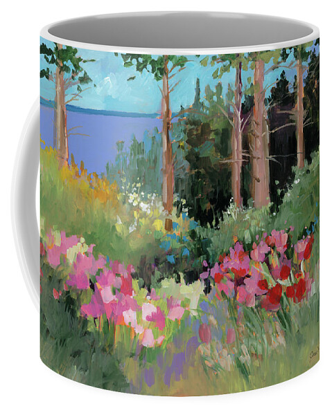 Coastal Coffee Mug featuring the painting Northern Summer by Jane Slivka