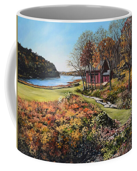 Annisquam Coffee Mug featuring the painting November, Lobster Cove, Annisquam by Eileen Patten Oliver