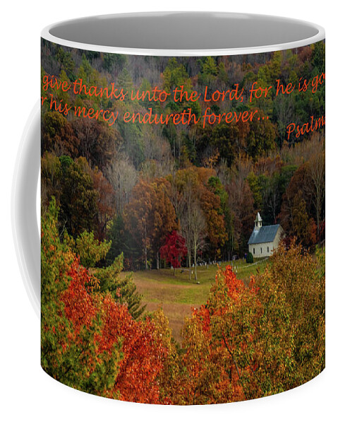 Thanksgiving Coffee Mug featuring the photograph O Give Thanks by Marcy Wielfaert