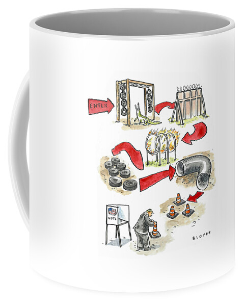 Obstacle Course To The Voting Booth Coffee Mug