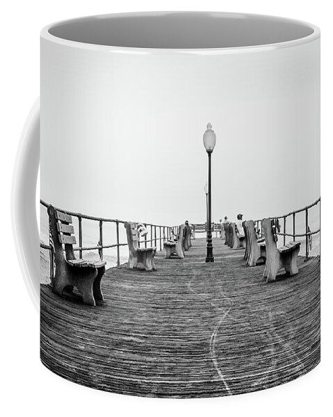 Beach Coffee Mug featuring the photograph Ocean Grove Pier 1 by Steve Stanger