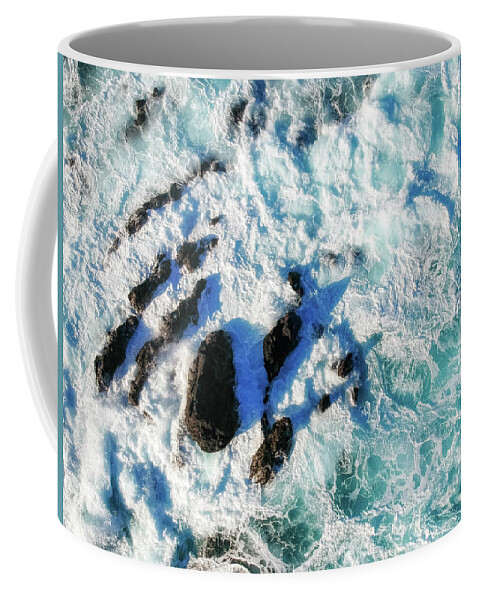 Keauhou Coffee Mug featuring the photograph Ocean Turbulence by Christopher Johnson