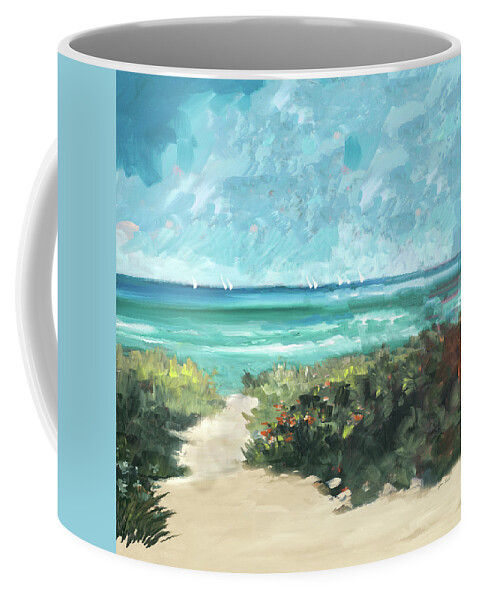 Oceanside Coffee Mug featuring the painting Oceanside I by Jane Slivka