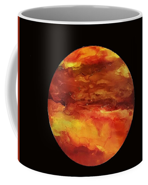 October Coffee Mug featuring the painting October Moon by Diane Maley