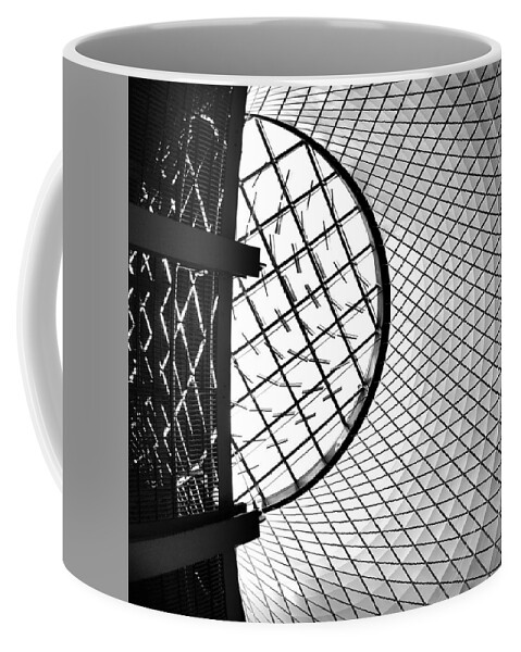 Patterns Coffee Mug featuring the photograph Oculus and Sky Reflector Net by Steve Ember