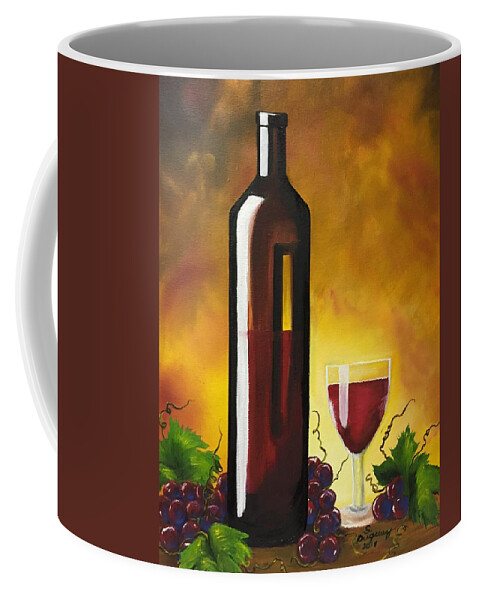 Wine Coffee Mug featuring the painting Okanagan Red by Sharon Duguay