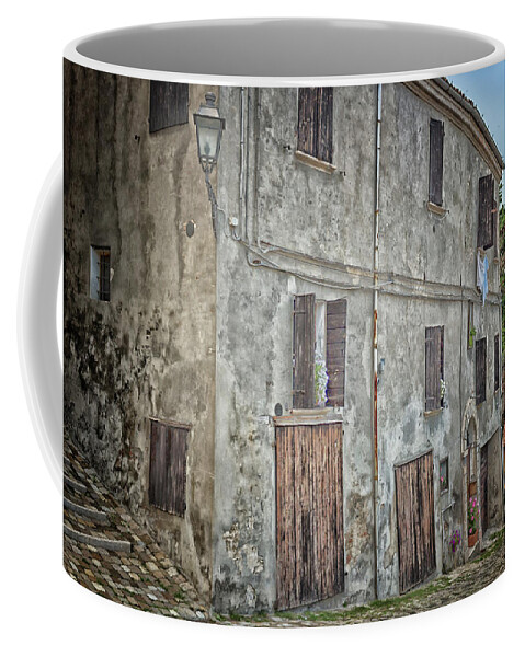 Old Coffee Mug featuring the photograph Old cobbled alley by Vivida Photo PC