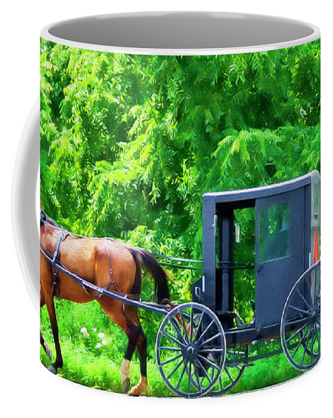 Canada Coffee Mug featuring the photograph Old Order Transportation by Lenore Locken