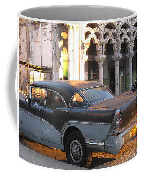 Havana Coffee Mug featuring the photograph Oldtimer At Sunset by Inge Elewaut