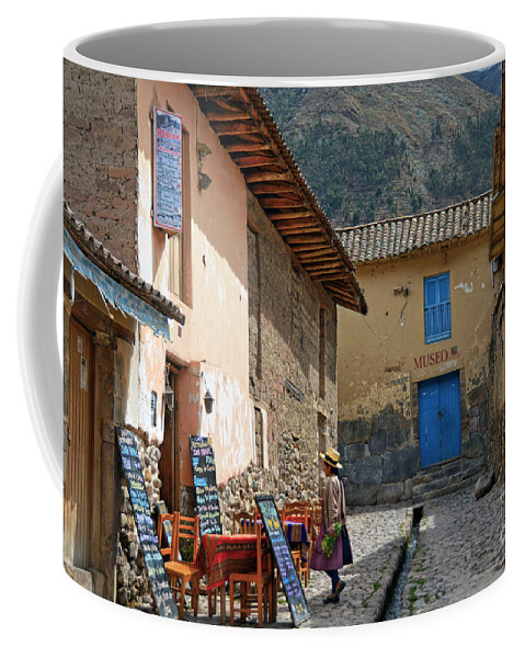 Ollantaytambo Coffee Mug featuring the photograph Ollantaytambo Museum Street by Catherine Sherman