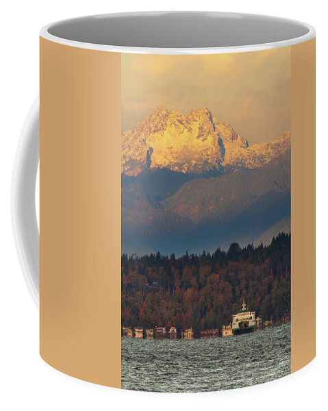Sunrise Coffee Mug featuring the photograph Olympic Sunrise by Briand Sanderson