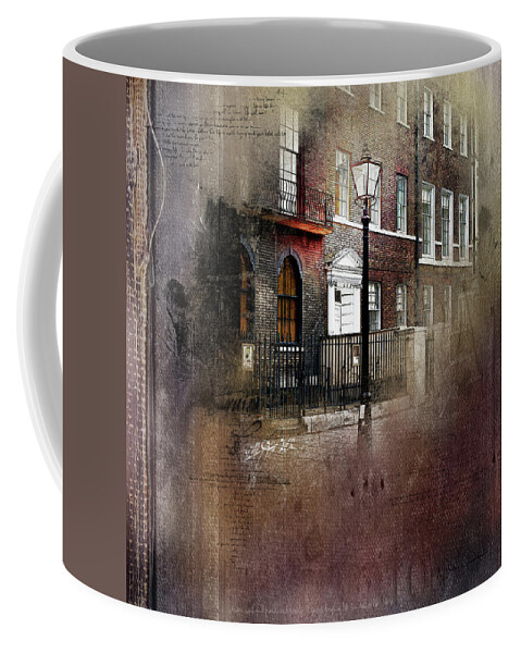 London Coffee Mug featuring the digital art On a London Street by Nicky Jameson