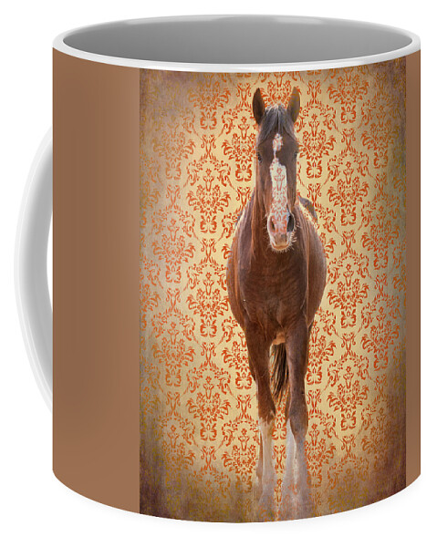 Wild Horses Coffee Mug featuring the photograph On his way by Mary Hone