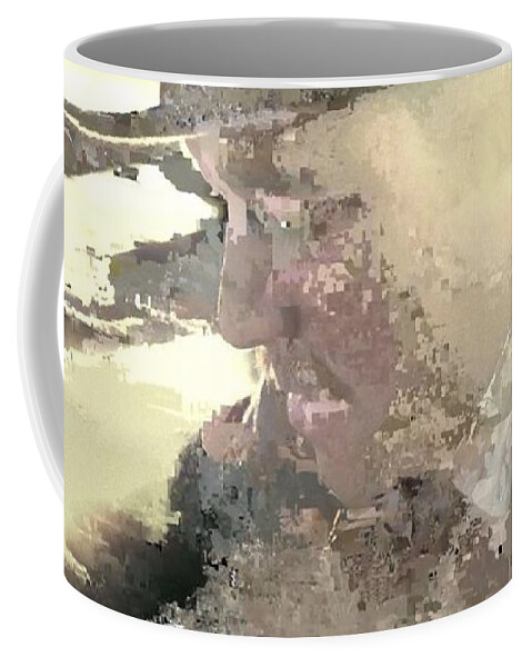 Surrealism Coffee Mug featuring the painting On Scrisces by Archangelus Gallery
