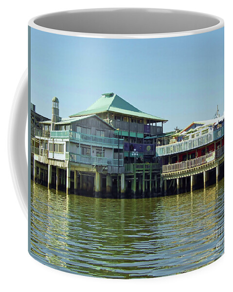 Cedar Key Coffee Mug featuring the photograph On The Waterfront by D Hackett