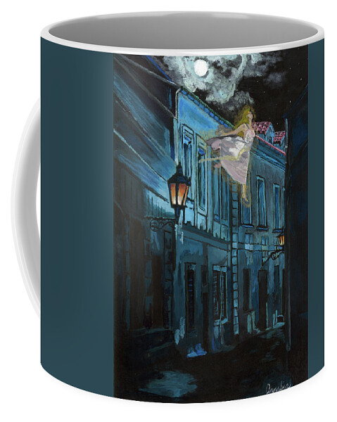Acrylic Painting Coffee Mug featuring the painting Once Upon a Lucid Dream by Annalisa Rivera-Franz