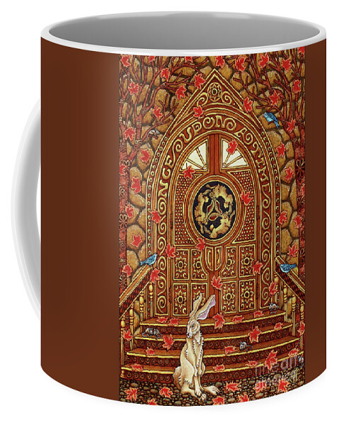 Hare Coffee Mug featuring the painting Once Upon A Time by Amy E Fraser