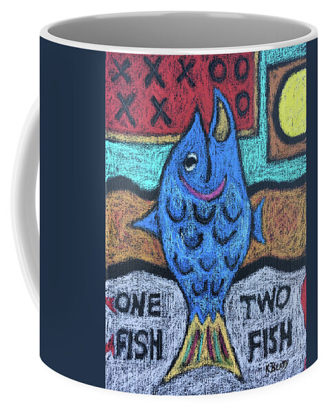 Painting Coffee Mug featuring the painting One Fish Two Fish by Karla Beatty