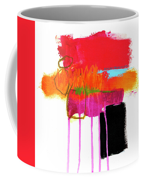 Abstract Art Coffee Mug featuring the painting One of These Days #3 by Jane Davies