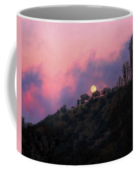 Moon Coffee Mug featuring the photograph O'Neil Canyon Moonrise by Timothy Bulone