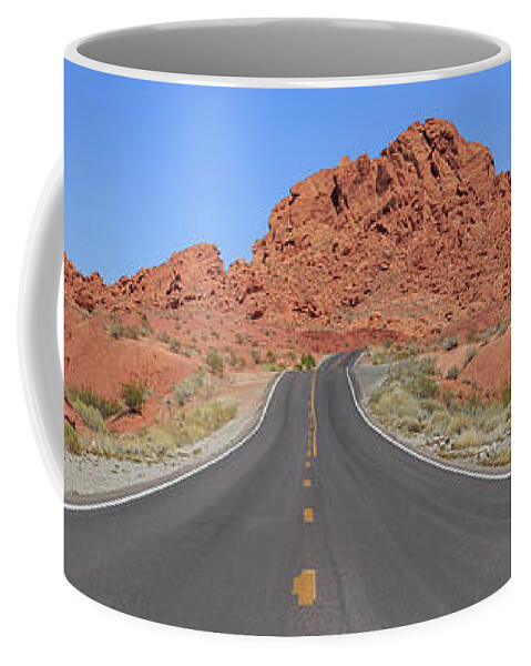 Valley Of Fire Coffee Mug featuring the photograph Open Road Valley of Fire by Edward Fielding