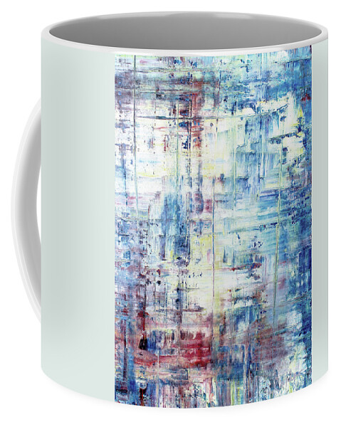 Derek Kaplan Coffee Mug featuring the painting Opt.29.18 'A Place To Rest' by Derek Kaplan