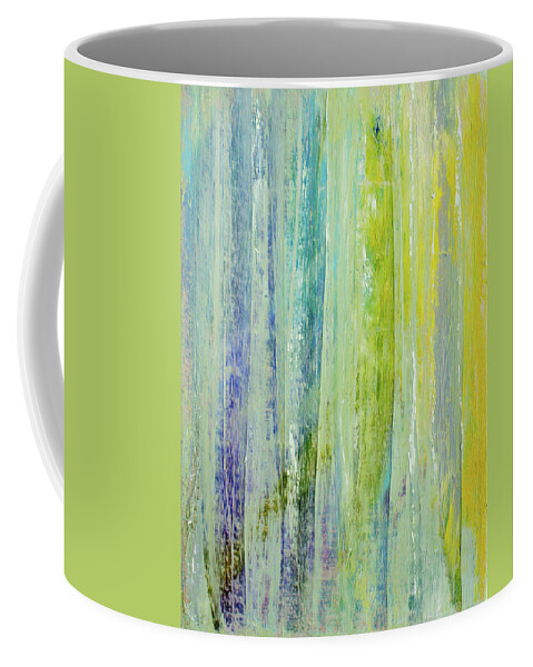 Derek Kaplan Coffee Mug featuring the painting Opt.31.18 'Gentle Whisper' by Derek Kaplan