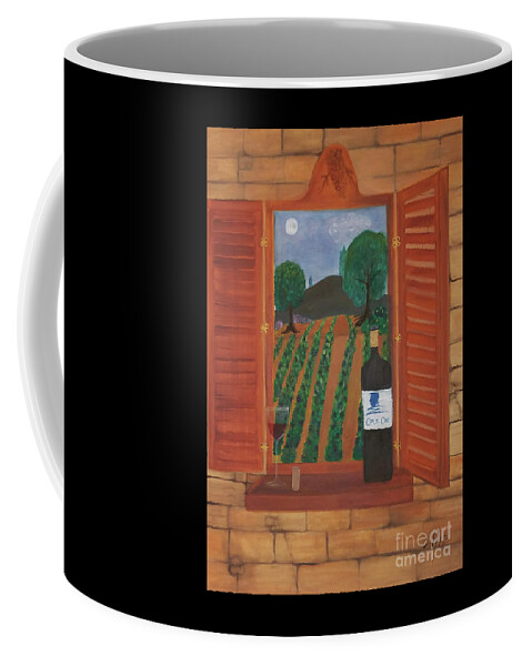 Wine Coffee Mug featuring the painting Opus One Napa Sonoma by Artist Linda Marie