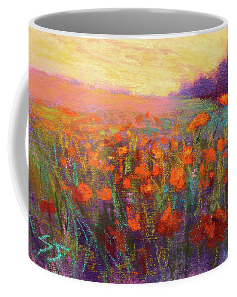 Orange Poppies Coffee Mug featuring the painting Orange Embrace by Susan Jenkins
