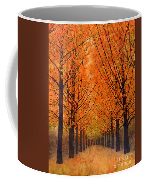 Orange Coffee Mug featuring the painting Orange Grove by Hailey E Herrera