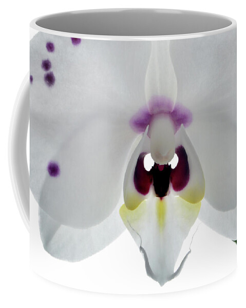 Orchid Coffee Mug featuring the photograph Orchid Eyes. by Terence Davis