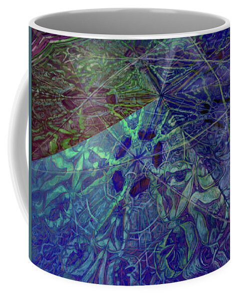 Five Sided Coffee Mug featuring the painting Organica 2 by Jeremy Robinson